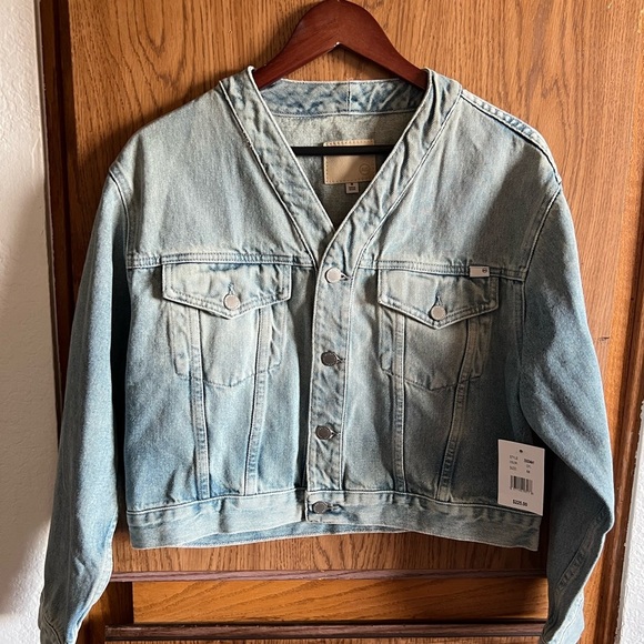 AG Adriano Goldschmied Cropped Denim Jacket NWT - Picture 5 of 5